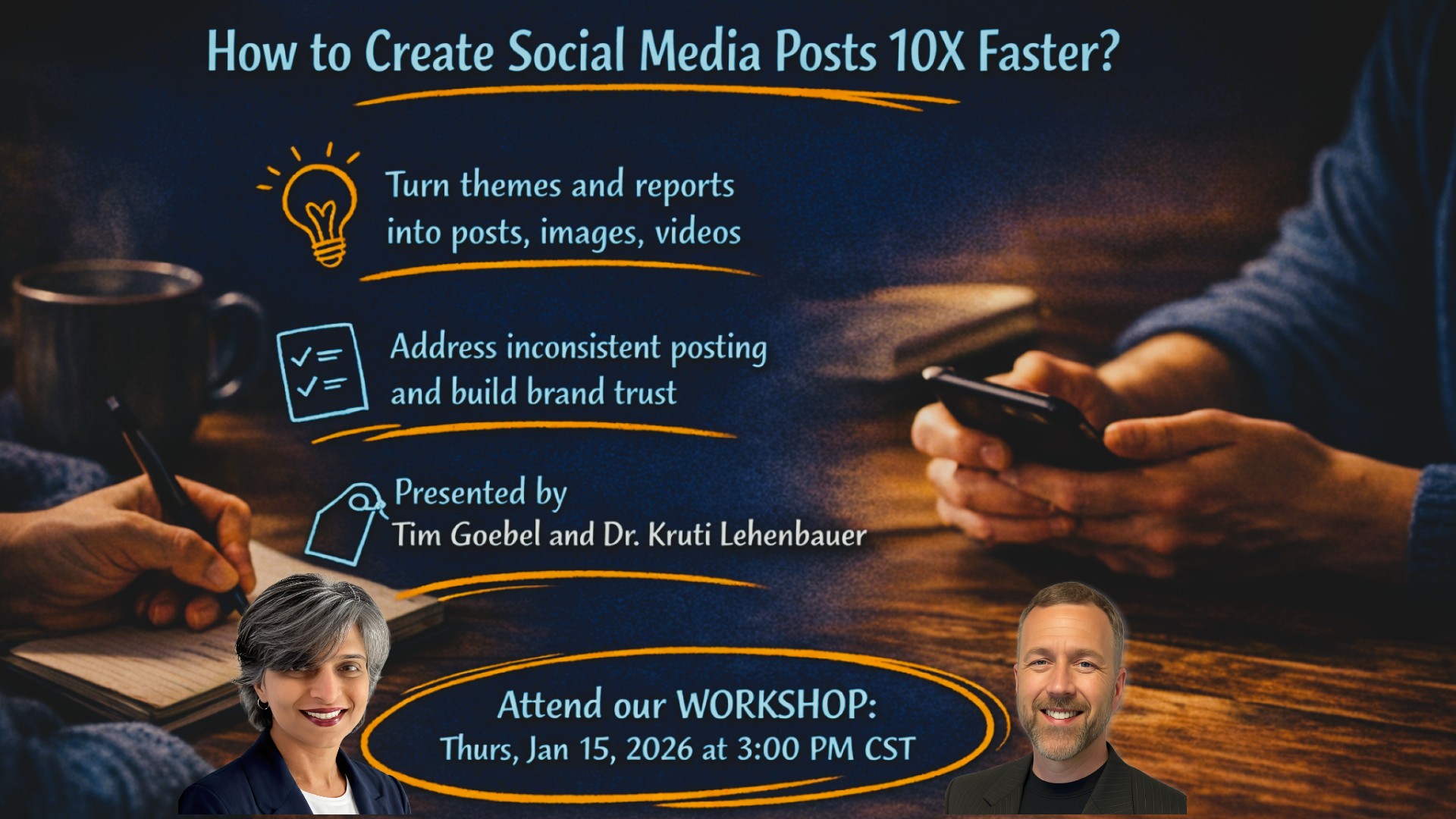 Upcoming LinkedIn Event: How to create Social Media Posts 10X Faster?